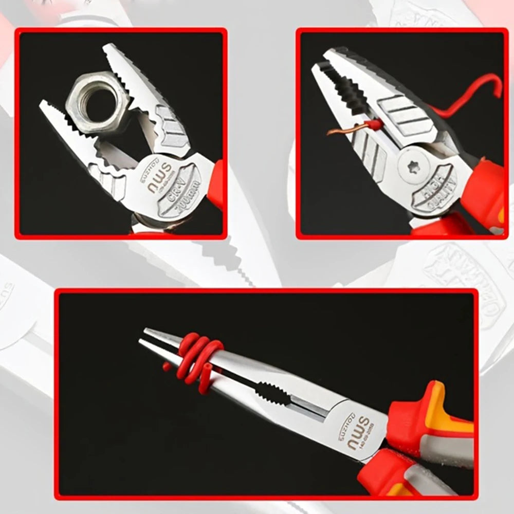 Multifunction Wire Stripper Diagonal Pliers Wire Cutter Long Nose Pliers Side Cutter Cable Shears Electrician Hand Tools