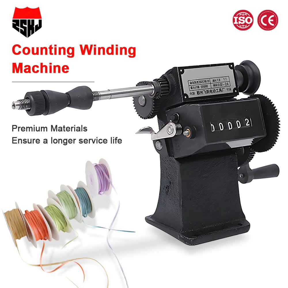 Small Winding Machine NZ-1 NZ-5 Hand Cranked Winding Machine Coil Leap Winding Machine Mechanical Counting Winding Tool